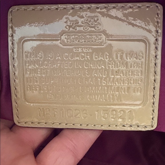 Coach Yellow Sofia Patent Leather Handbag - Picture 8 of 9